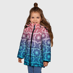 Куртка зимняя для девочки Восточная мозаика, цвет: 3D-светло-серый — фото 2