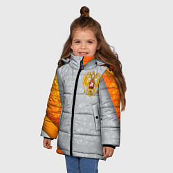Куртка зимняя для девочки Orange & silver Russia, цвет: 3D-черный — фото 2