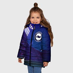 Куртка зимняя для девочки Brighton ночное поле, цвет: 3D-черный — фото 2