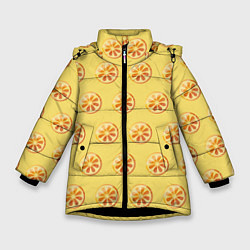 Зимняя куртка для девочки Апельсин Паттерн - Желтая версия