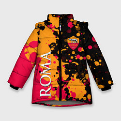 Куртка зимняя для девочки Roma Краска, цвет: 3D-светло-серый