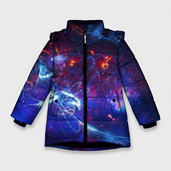 Зимняя куртка для девочки Абстрактное космическое пространство