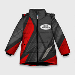 Куртка зимняя для девочки Land Rover sports racing, цвет: 3D-черный