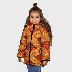 Куртка зимняя для девочки Сладкий вишневый пирог, цвет: 3D-черный — фото 2