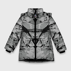 Куртка зимняя для девочки Каменный страж, цвет: 3D-черный