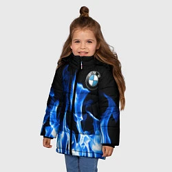 Куртка зимняя для девочки BMW fire, цвет: 3D-черный — фото 2