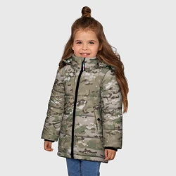 Куртка зимняя для девочки Мультикам камуфляж, цвет: 3D-светло-серый — фото 2