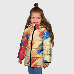 Куртка зимняя для девочки Палитра, цвет: 3D-красный — фото 2