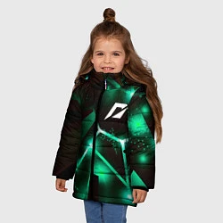 Куртка зимняя для девочки Need for Speed разлом плит, цвет: 3D-черный — фото 2
