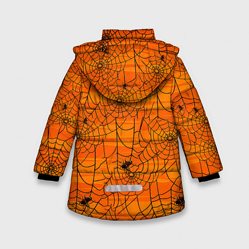 Зимняя куртка для девочки Паучье логово / 3D-Красный – фото 2