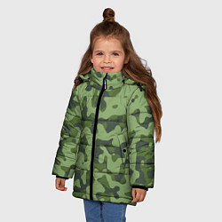 Куртка зимняя для девочки Камуфляж ВСР-93 Флора - Арбуз, цвет: 3D-светло-серый — фото 2