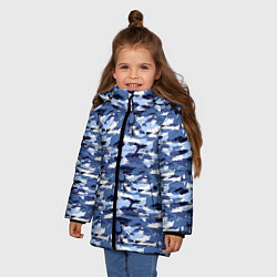 Куртка зимняя для девочки Камуфляж Navi Camo, цвет: 3D-светло-серый — фото 2
