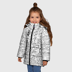 Куртка зимняя для девочки Death Stranding glitch на светлом фоне: по-вертика, цвет: 3D-черный — фото 2