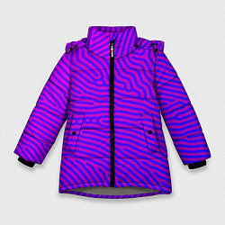 Зимняя куртка для девочки Фиолетовые линии
