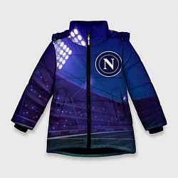 Куртка зимняя для девочки Napoli ночное поле, цвет: 3D-черный