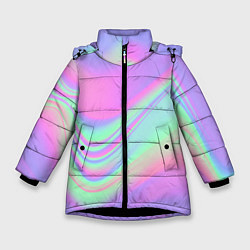 Зимняя куртка для девочки Цветные волны