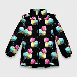 Куртка зимняя для девочки Сладкая вата, цвет: 3D-черный
