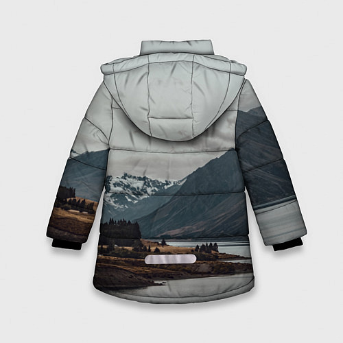 Зимняя куртка для девочки Островoк на озере / 3D-Светло-серый – фото 2