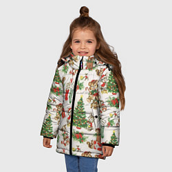 Куртка зимняя для девочки Christmas Рождество, цвет: 3D-светло-серый — фото 2