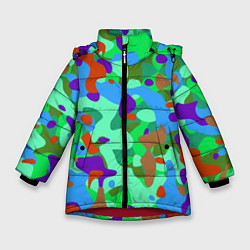 Куртка зимняя для девочки Абстракция цвета, цвет: 3D-красный