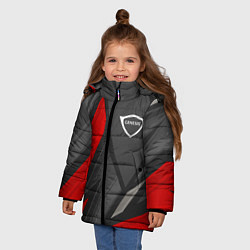 Куртка зимняя для девочки Genesis sports racing, цвет: 3D-черный — фото 2