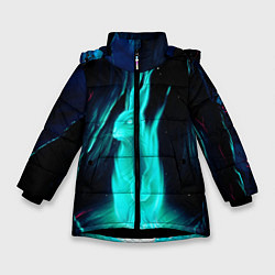 Куртка зимняя для девочки Водяной Кроль, цвет: 3D-черный