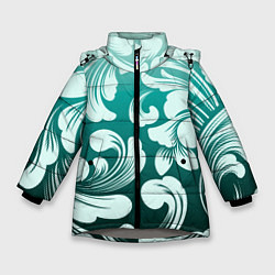 Куртка зимняя для девочки Гравюра весны, цвет: 3D-светло-серый