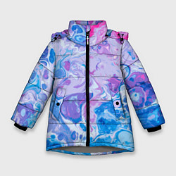 Зимняя куртка для девочки Абстрактные разводы краски