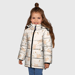 Куртка зимняя для девочки Милый кролик паттерн, цвет: 3D-черный — фото 2