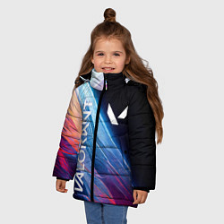 Куртка зимняя для девочки Valorant - разлом, цвет: 3D-красный — фото 2