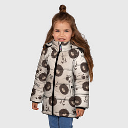 Куртка зимняя для девочки Мишка косолапый, цвет: 3D-черный — фото 2