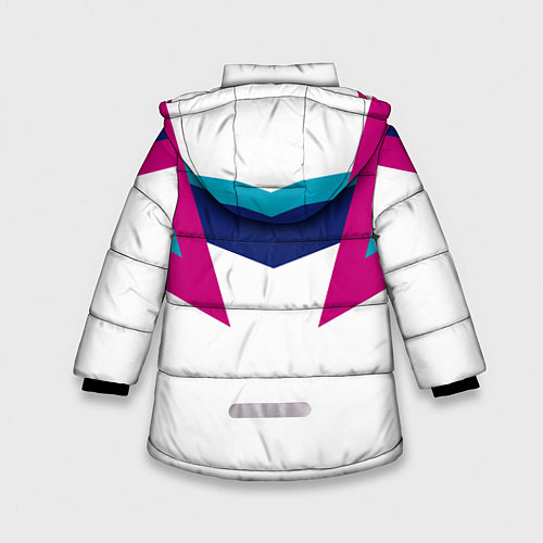 Зимняя куртка для девочки FIRM белый спортик / 3D-Красный – фото 2