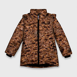 Куртка зимняя для девочки Мякиш черного хлеба, цвет: 3D-черный