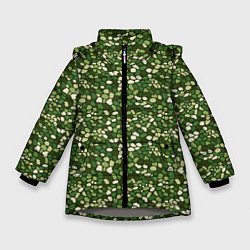 Куртка зимняя для девочки Милитари камни, цвет: 3D-светло-серый