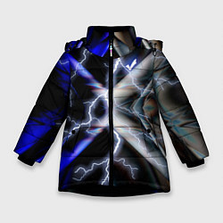 Зимняя куртка для девочки Молния в космосе