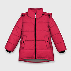 Куртка зимняя для девочки Viva magenta pantone textile cotton, цвет: 3D-светло-серый