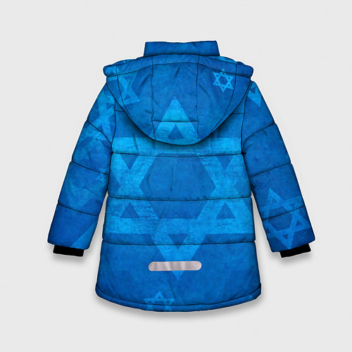 Зимняя куртка для девочки Звезды Давида / 3D-Красный – фото 2