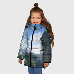 Куртка зимняя для девочки Minecraft мир, цвет: 3D-черный — фото 2