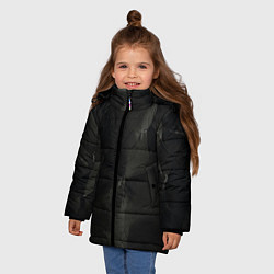 Куртка зимняя для девочки Эффект мятой бумаги, цвет: 3D-черный — фото 2