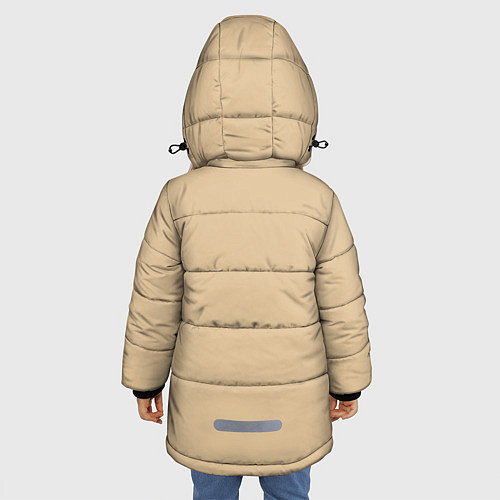 Зимняя куртка для девочки Энид с Уэнсдэй встречают Новый год / 3D-Светло-серый – фото 4