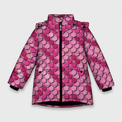 Куртка зимняя для девочки Розовый камуфляж, цвет: 3D-черный