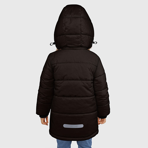 Зимняя куртка для девочки Уэнсдэй поджог / 3D-Светло-серый – фото 4