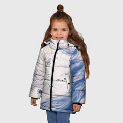 Куртка зимняя для девочки Мыльная Текстура, цвет: 3D-красный — фото 2