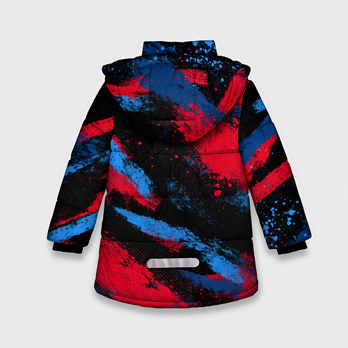 Зимняя куртка для девочки BMW - буйство красок / 3D-Красный – фото 2