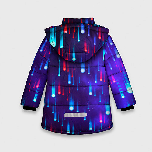 Зимняя куртка для девочки Neon rain / 3D-Красный – фото 2