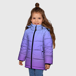 Куртка зимняя для девочки Фиолетовый градиент, цвет: 3D-черный — фото 2