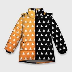 Куртка зимняя для девочки Зеницу клинок рассекающий демонов кимоно, цвет: 3D-светло-серый