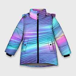 Куртка зимняя для девочки Голубое сияние, цвет: 3D-светло-серый