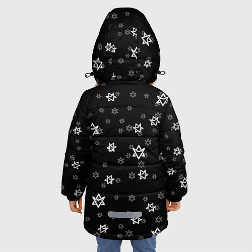 Зимняя куртка для девочки Astro emblem pattern / 3D-Светло-серый – фото 4
