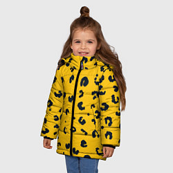 Куртка зимняя для девочки Леопардик, цвет: 3D-красный — фото 2